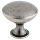 Contemporary Knob, 1-9/16" D, Pewter alt 0