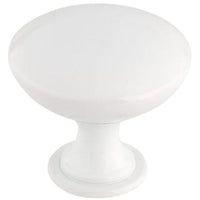 Contemporary Knob, 1-9/16" D, White alt 0