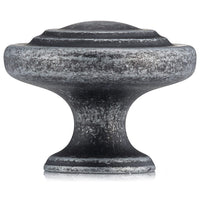 Traditional Knob, 1-5/16" D, Natural Iron alt 0