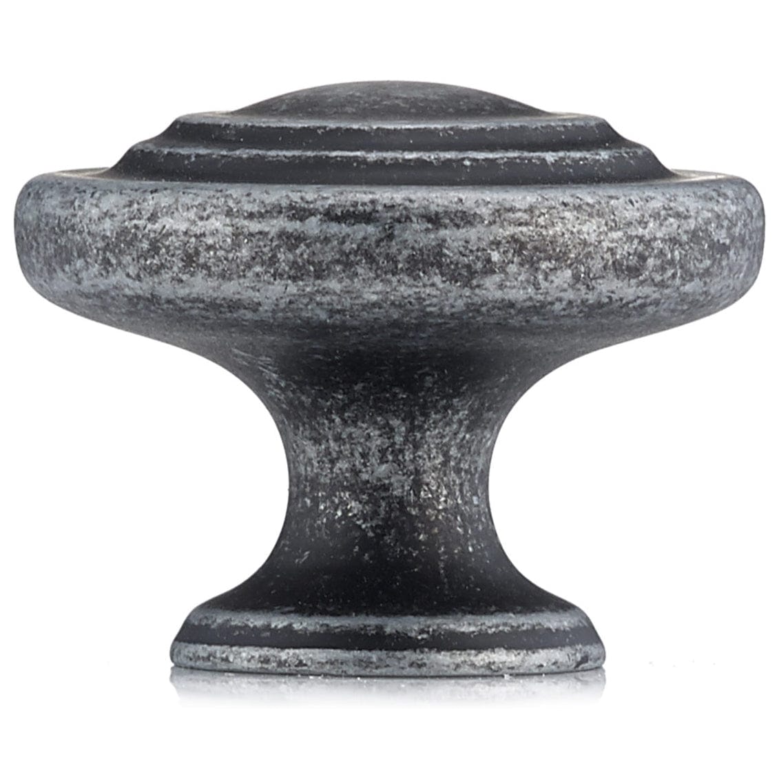 Traditional Knob, 1-5/16" D, Natural Iron alt 0