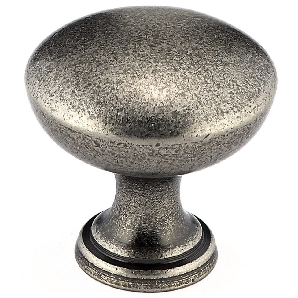 Traditional Knob, 1-3/16" D, Pewter alt 0