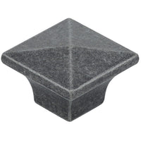 Traditional Knob, 1-1/4" x 1-1/4", Natural Iron alt 0