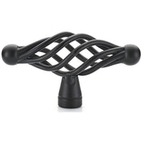 Traditional Knob, 2-23/32" x 25/32", Matte Black alt 0