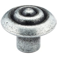 Traditional Knob, 1-1/4" D, Wrought Iron alt 0