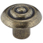 Traditional Knob, 1-1/4" D, Burnished Brass alt 0