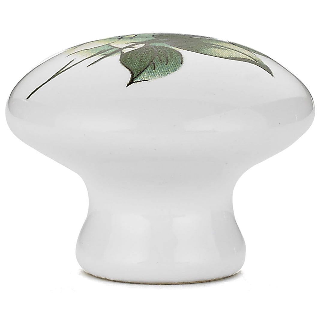 Eclectic Knob, 1-3/8" D, Green Flower alt 0