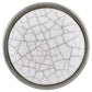 Eclectic Knob, 1-1/8" D, Crackle White, Brushed Nickel alt 0