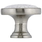 Eclectic Knob, 1-1/8" D, Crackle White, Brushed Nickel alt 0