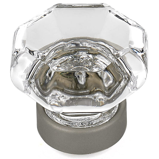 Eclectic Knob, 1-5/16" D, Matte Nickel, Clear alt 0