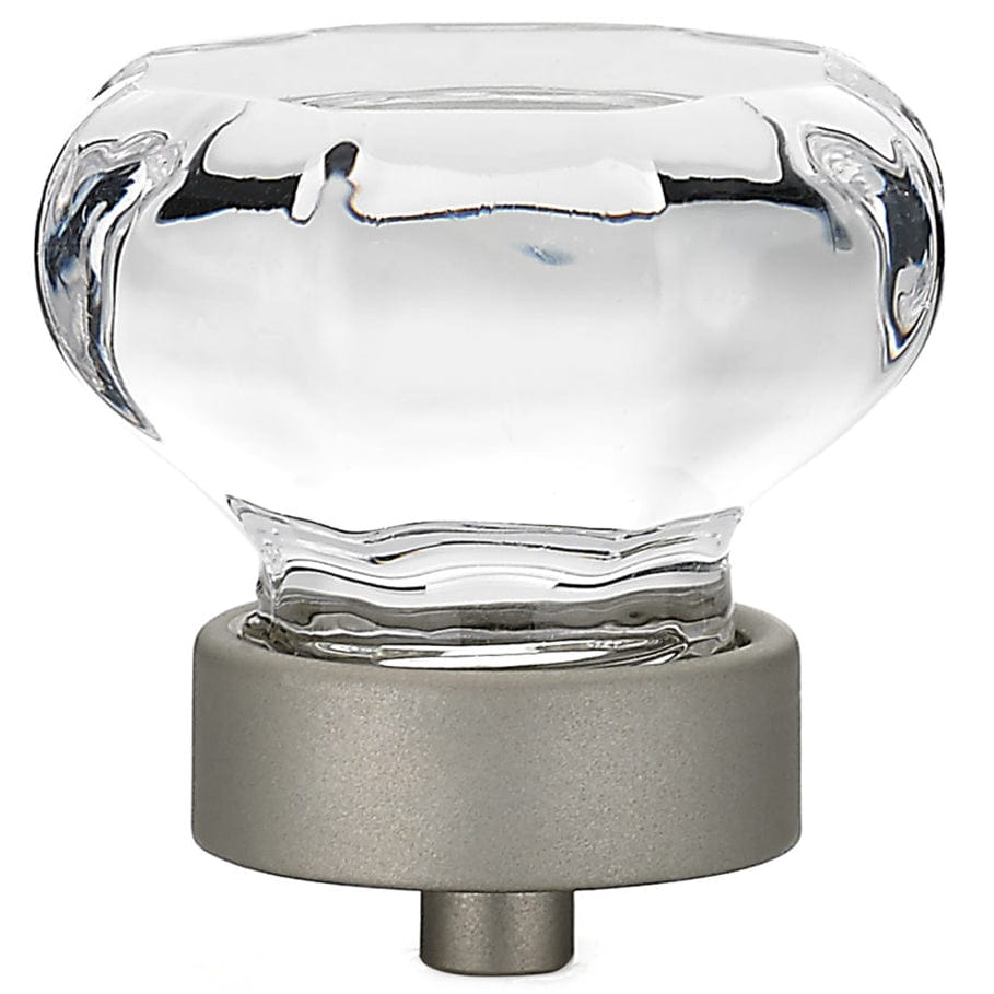 Eclectic Knob, 1-5/16" D, Matte Nickel, Clear alt 0