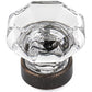 Eclectic Knob, 1-5/16" D, Clear, Brushed Oil-Rubbed Bronze alt 0