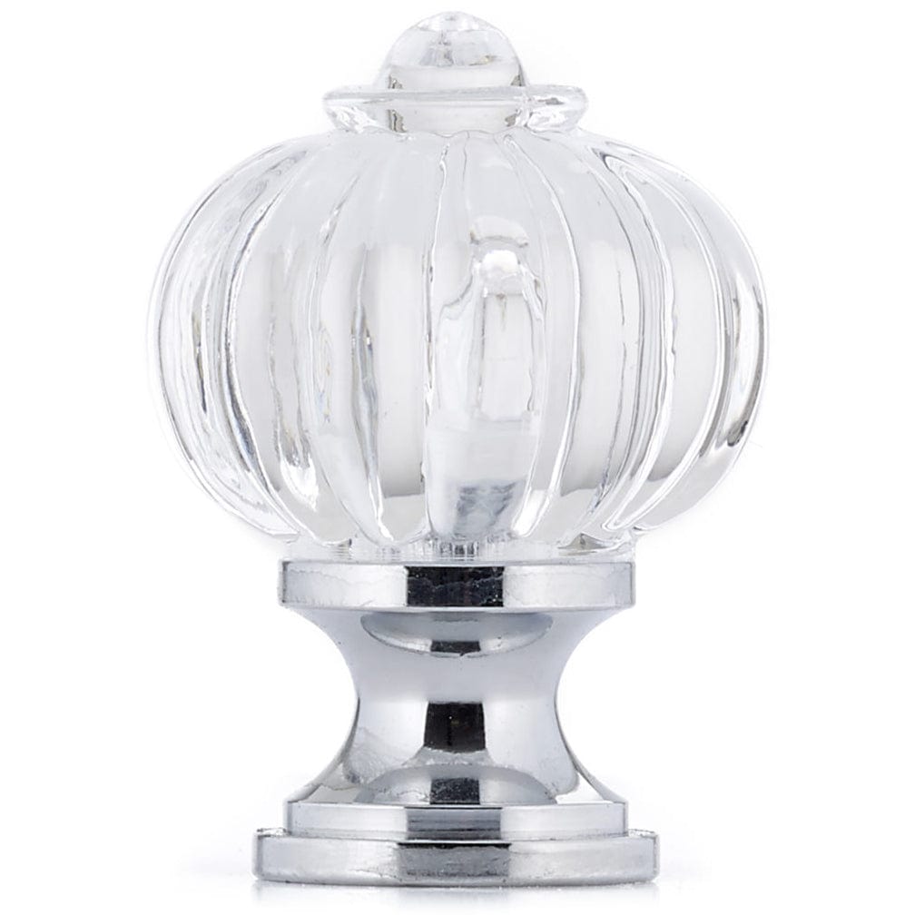 Eclectic Knob, 1-1/8" D, Clear, Chrome alt 0