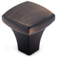 Transitional Knob, 1-1/4" x 1-1/4", Brushed Oil-Rubbed Bronze alt 0