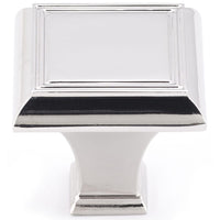 Traditional Knob, 1-3/8" x 1-3/8", Polished Nickel alt 0