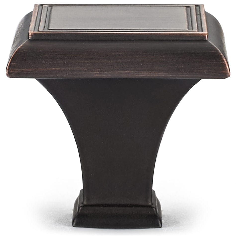 Traditional Knob, 1-3/8" x 1-3/8", Brushed Oil-Rubbed Bronze alt 0