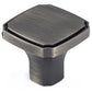 Transitional Knob, 1-3/8" x 1-3/8", Antique Nickel alt 0
