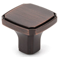 Transitional Knob, 1-3/8" x 1-3/8", Brushed Oil-Rubbed Bronze alt 0