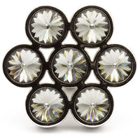 Contemporary Knob, 1-7/8" x 1-23/32", Smoked Crystal, Chrome alt 0