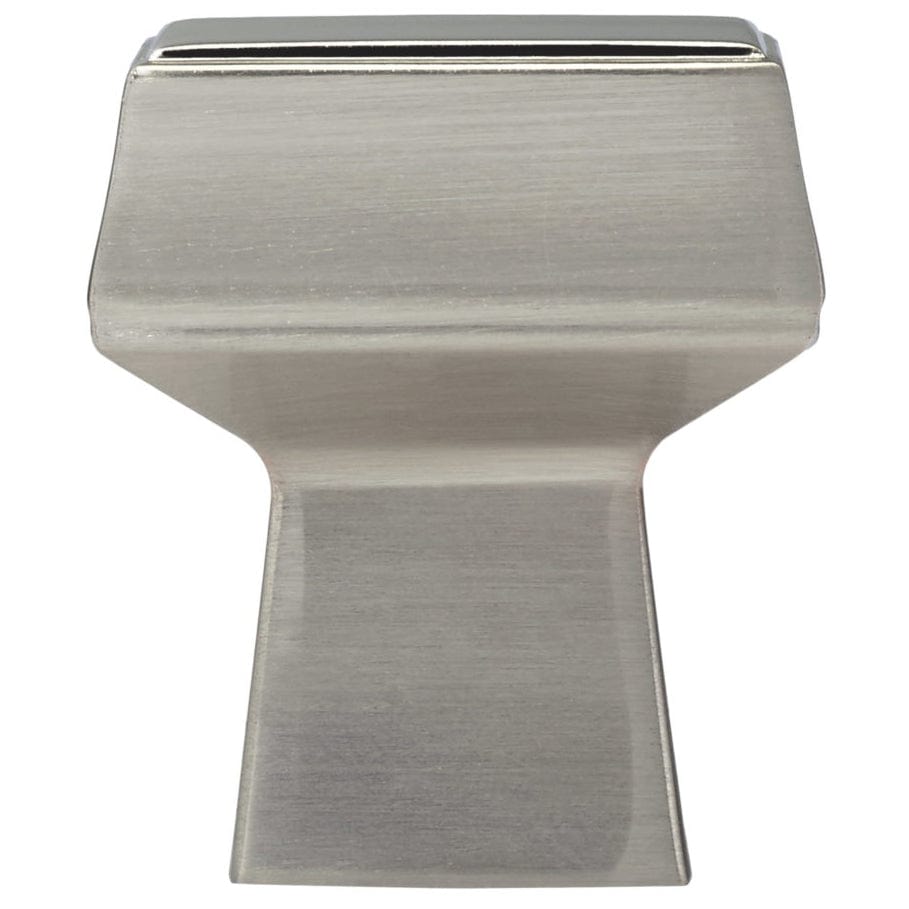 Contemporary Knob, 1-1/32" x 1-1/32", Brushed Nickel alt 0