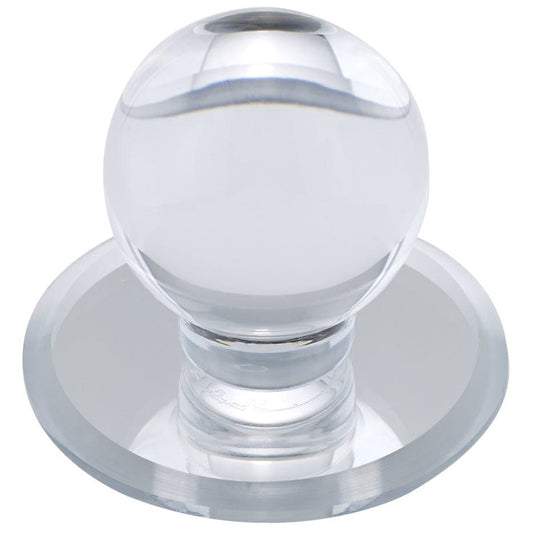 Contemporary Knob, 1-7/8" D, Transparent/Clear, Mirror Effect alt 0