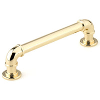 Eclectic Pull, 5-1/16" Center-to-Center, Brass alt 0