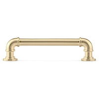 Eclectic Pull, 5-1/16" Center-to-Center, Satin Brass alt 0