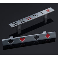 Eclectic Pull, 3-3/4" Center-to-Center, Chrome, Dice Pattern alt 0