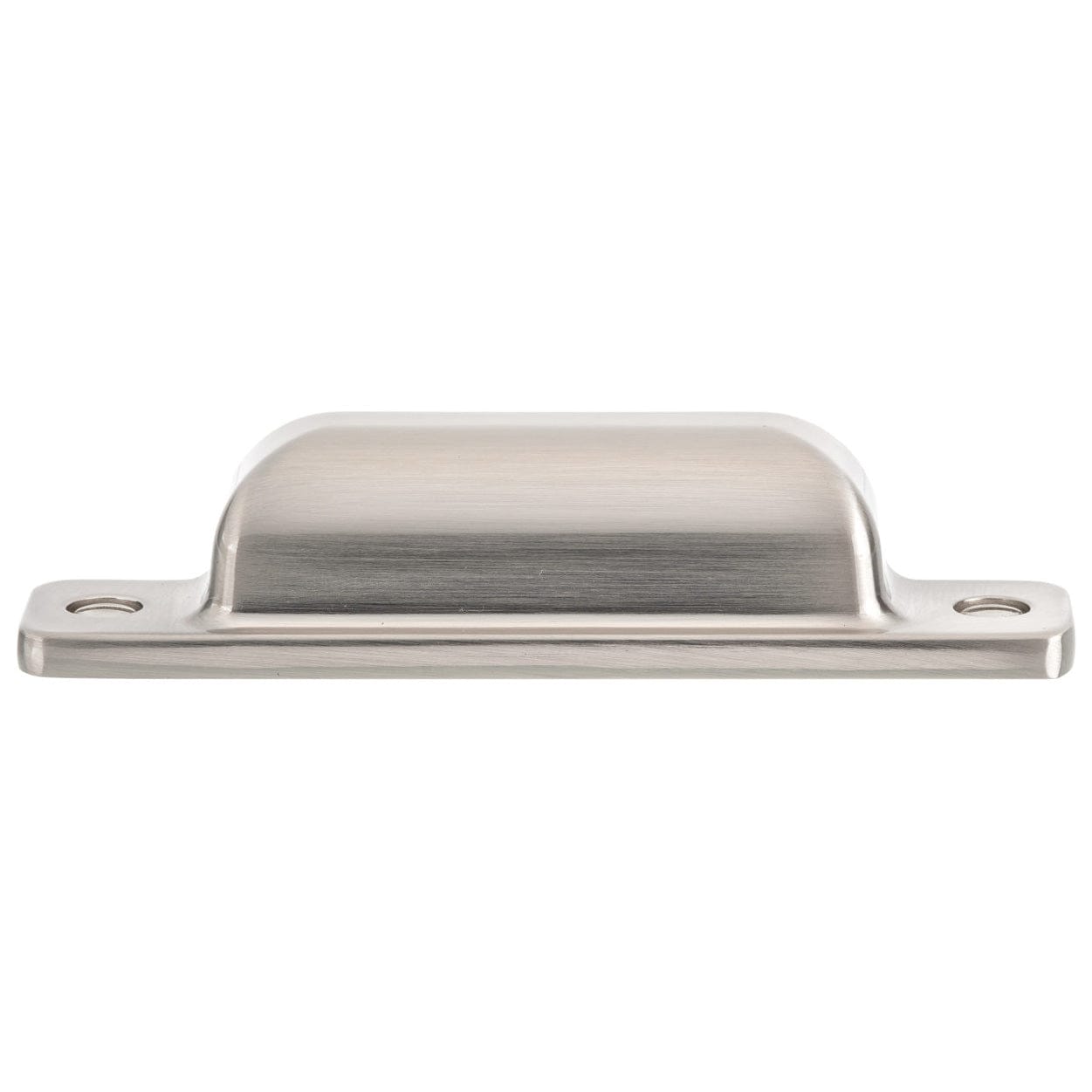 Transitional Cup Pull, 3-3/4" Center-to-Center, Brushed Nickel alt 0