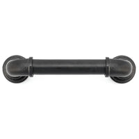 Eclectic Barn Door Pull, 6-5/16" Center-to-Center, Matte Black alt 0