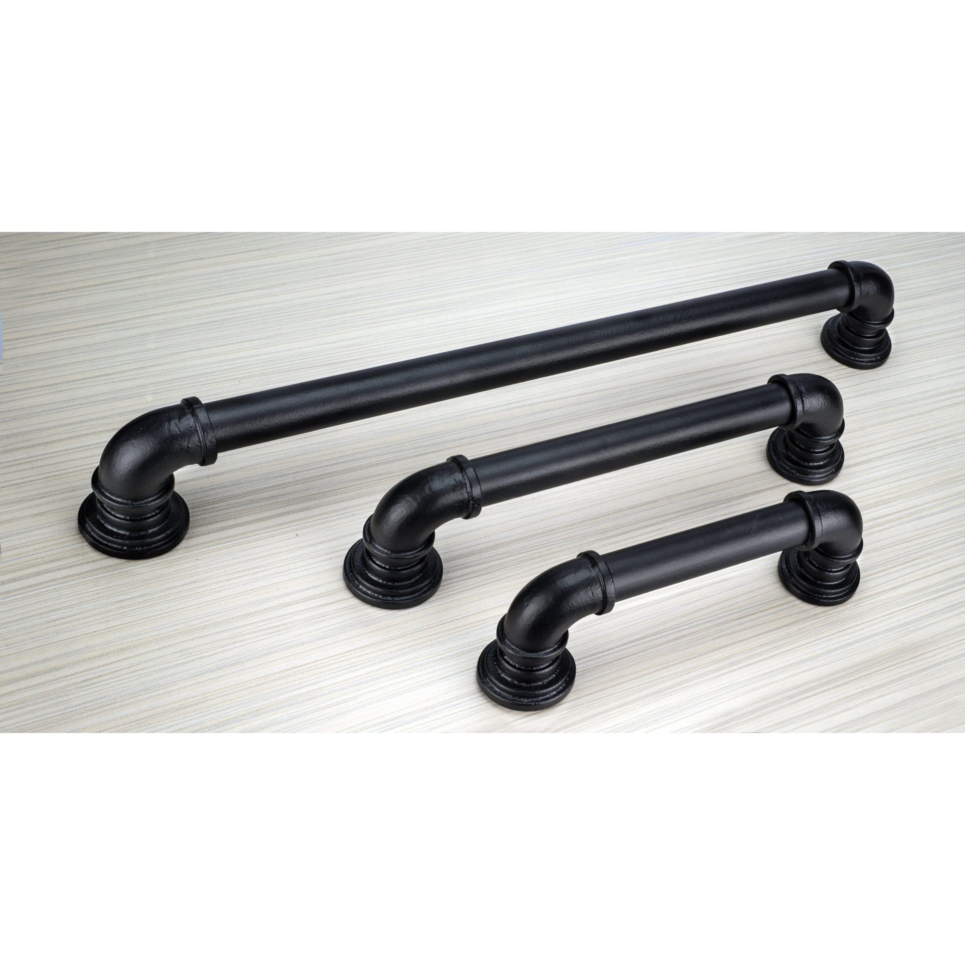 Eclectic Barn Door Pull, 8-13/16" Center-to-Center, Matte Black alt 0