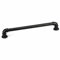 Eclectic Barn Door Pull, 15-1/8" Center-to-Center, Matte Black alt 0