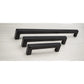 Traditional Barn Door Pull, 5-1/16" Center-to-Center, Matte Black alt 0