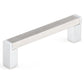 Contemporary Pull, 3-3/4" Center-to-Center, Chrome, Brushed Nickel alt 0