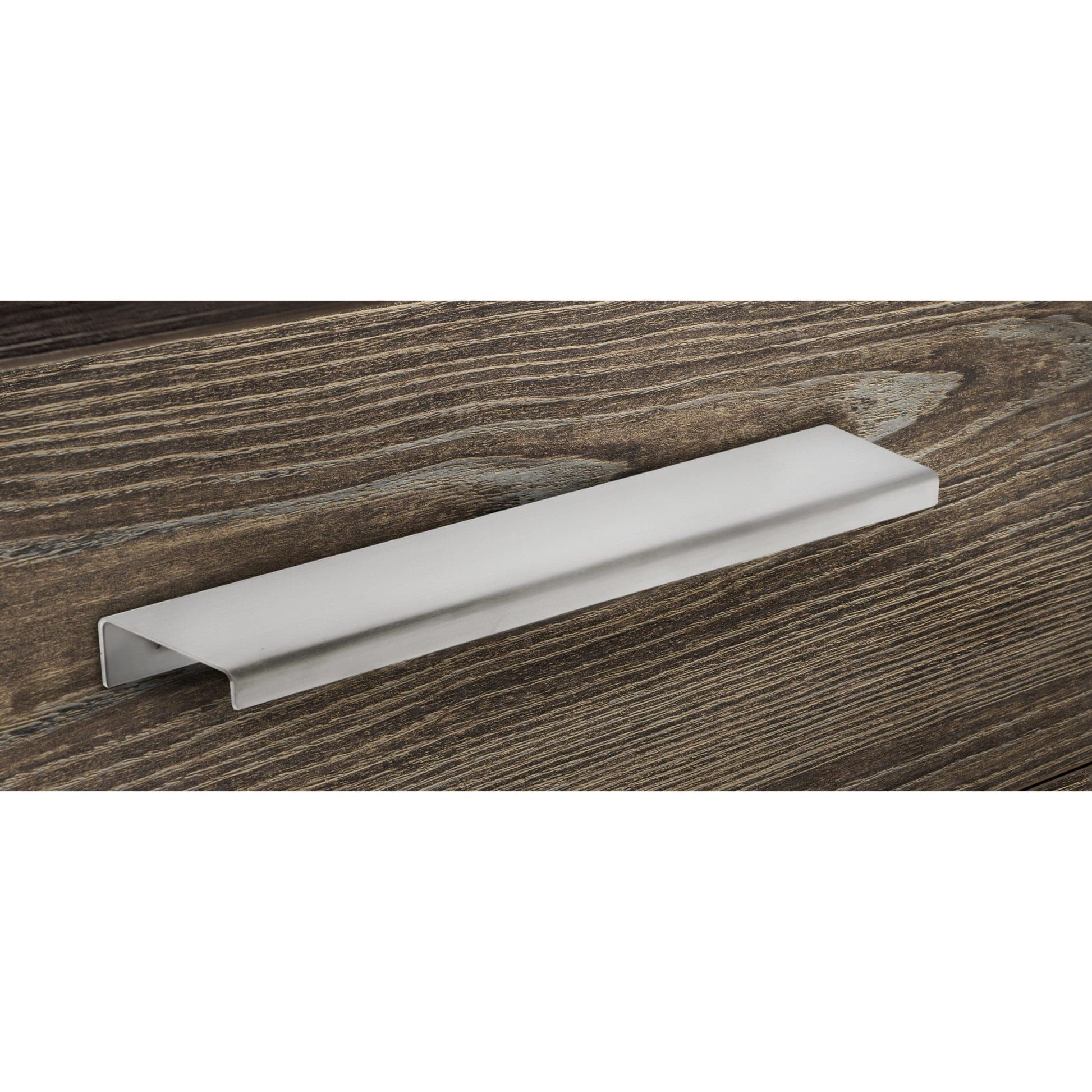 Contemporary Edge Pull, 4" Center-to-Center, Stainless Steel alt 0