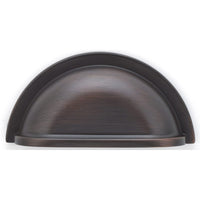 Traditional Cup Pull, 3" Center-to-Center, Brushed Oil-Rubbed Bronze alt 0