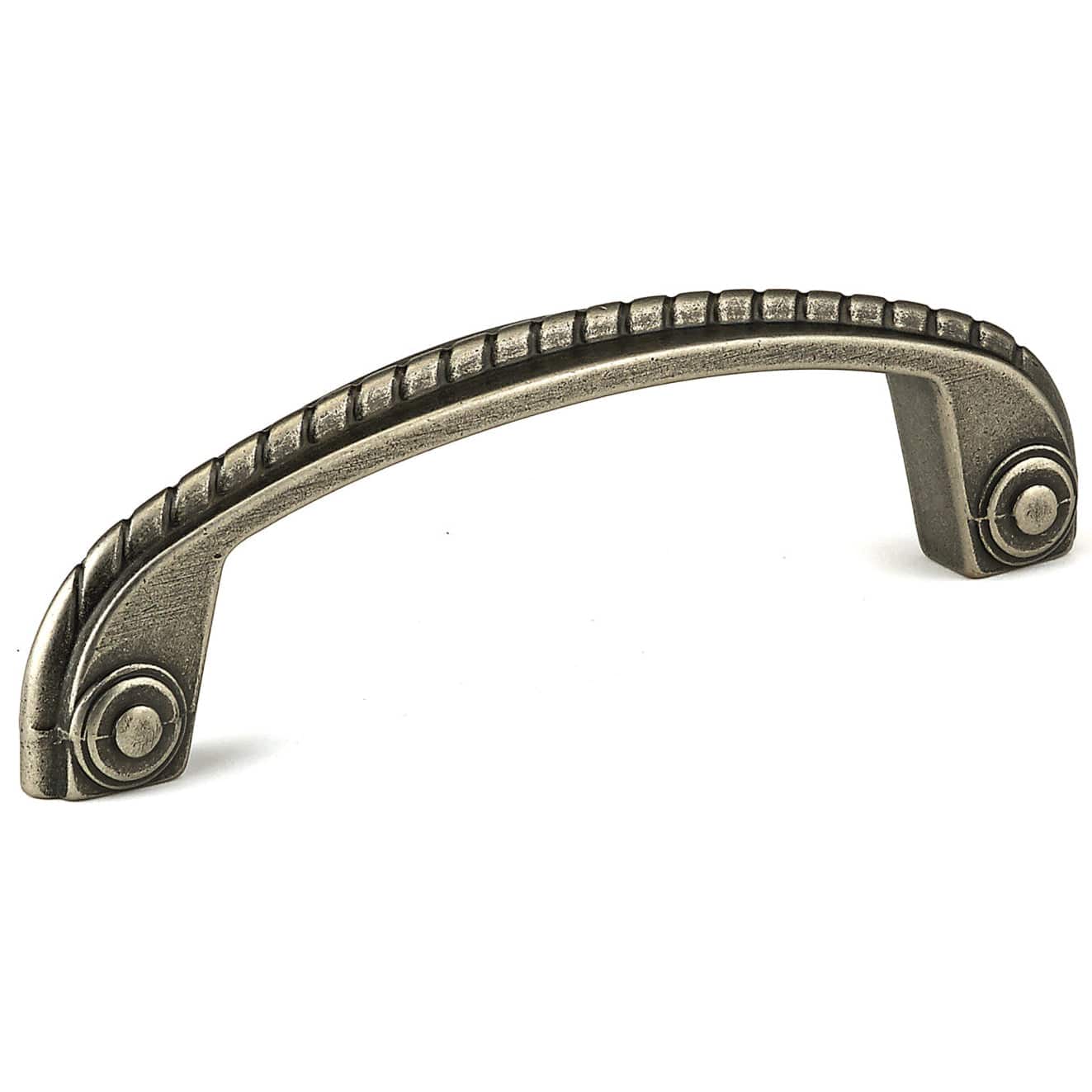 Traditional Pull, 3-3/4" Center-to-Center, Pewter alt 0