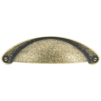 Traditional Cup Pull, 3" Center-to-Center, Burnished Brass alt 0