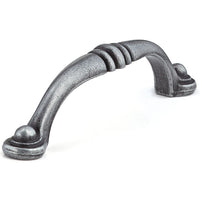 Traditional Pull, 3-3/4" Center-to-Center, Wrought Iron alt 0