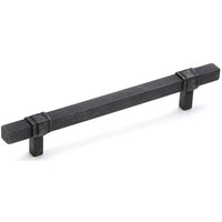 Contemporary Pull, 6-5/16" Center-to-Center, Matte Black Iron alt 0