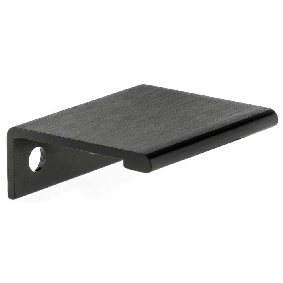 Contemporary Edge Pull, 1-5/16" Center-to-Center, Brushed Black alt 0