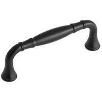 Traditional Pull, 3-3/4" Center-to-Center, Matte Black alt 0