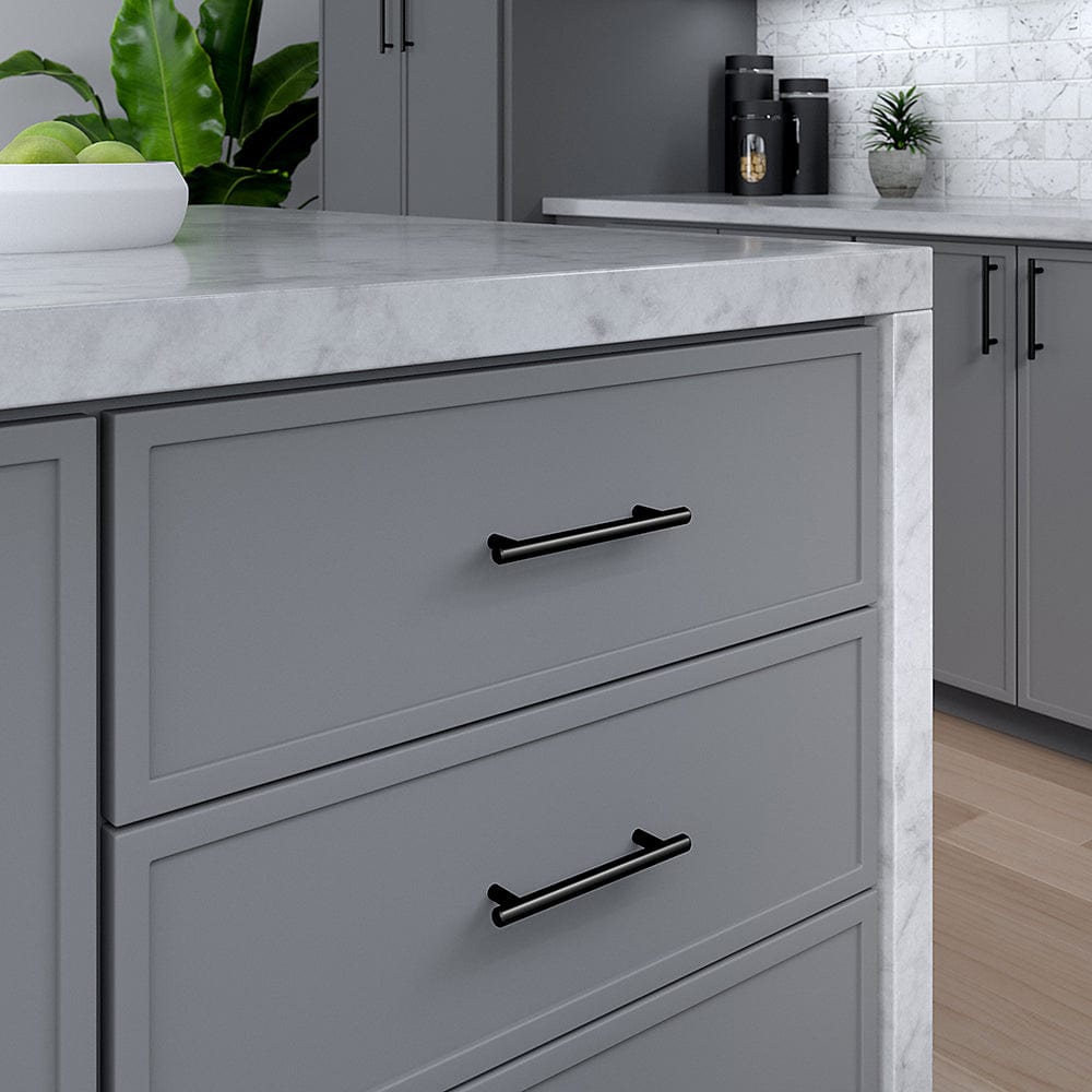 Contemporary Pull, 5-1/16" Center-to-Center, Matte Black