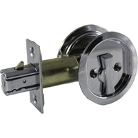 2-7/16" (62 mm) Pocket Door Pull Round Chrome Privacy alt 0