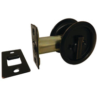 2-7/16" (62 mm) Pocket Door Pull Round Oil-Rubbed Bronze Privacy alt 0