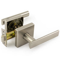 Tuxedo Series Straight Levers Satin Nickel Left or Right Passage alt 0