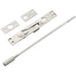 Flush Bolt for Metal Doors with 12" Extension Brushed Nickel alt 0