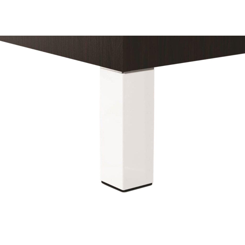 5-29/32" (150 mm) Adjustable Furniture Leg Matte White Pack of 4 alt 0