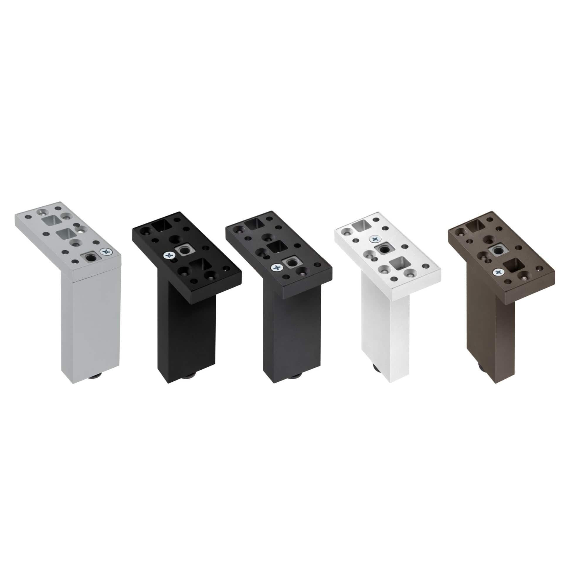 4-23/32" (120 mm) Adjustable Contemporary Versatile T or L Shaped Furniture Leg Aluminum alt 0