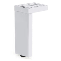4-23/32" (120 mm) Adjustable Contemporary Versatile T or L Shaped Furniture Leg Glossy White alt 0
