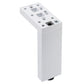 13-3/4" (350 mm) Adjustable Contemporary Versatile T or L Shaped Furniture Leg Glossy White alt 0